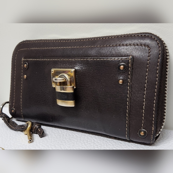CHLOE Paddington Leather Wallet with Lock & Key - Picture 5 of 16